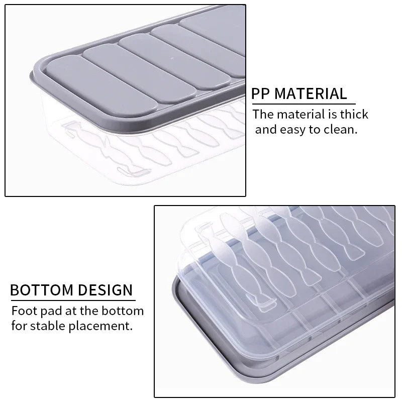 Boîte de congélation pour raviolis, conteneur de conservation des aliments, boîte de conservation des aliments empilable avec couvercle, boîte carrée en plastique monocouche scellée transparente