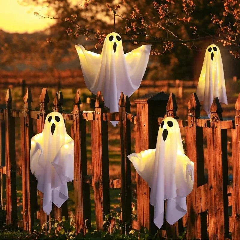 Halloween Party LED Glow, Ghost Home Indoor Outdoor Dekoration, Lieferungen 2024, Spukhaus Bar Hängende Horror Requisiten mit Lichtern