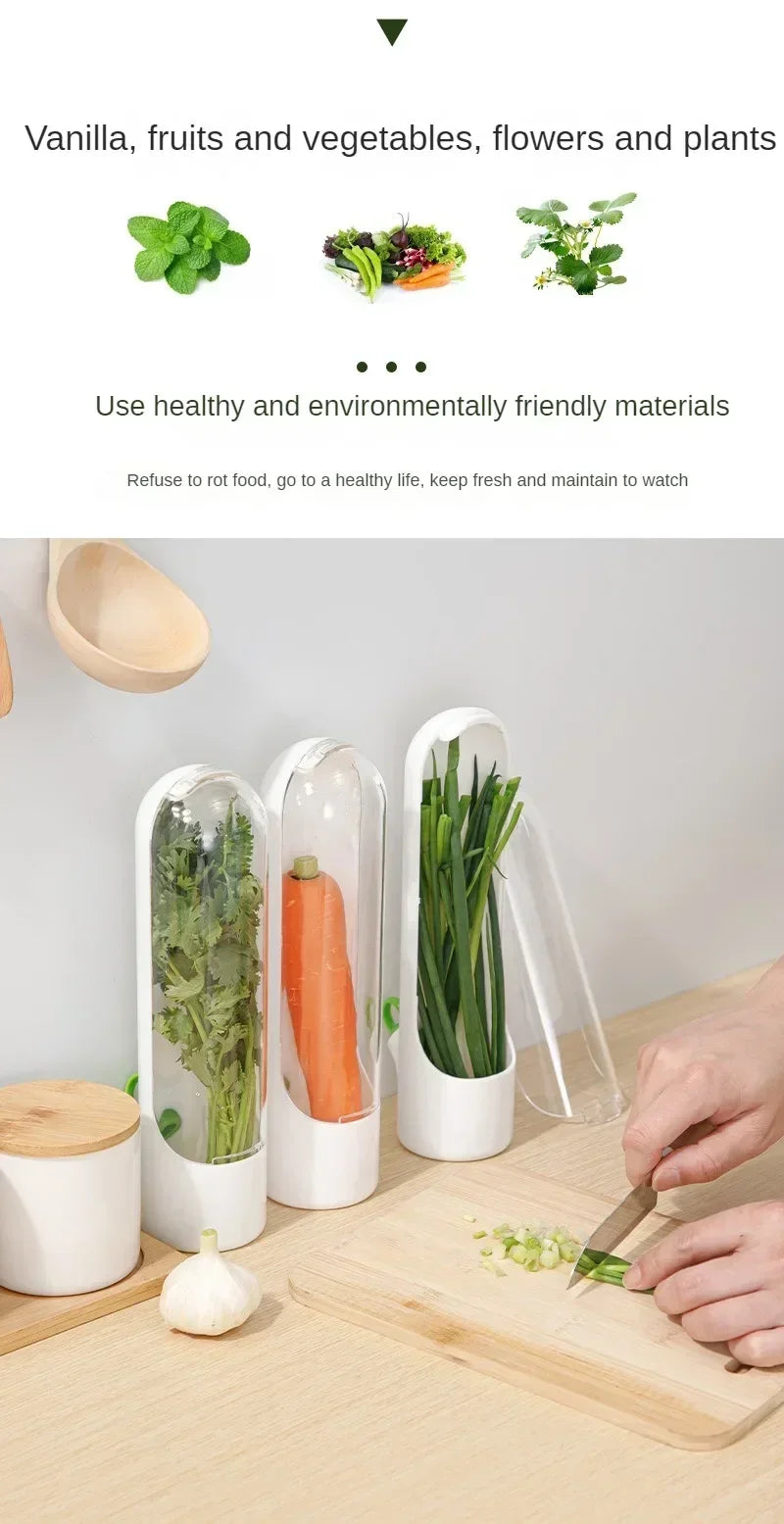 Kühlschrank Kräuter Crisper Saver Pod Container Gemüse Einmachflasche Halten Sie Minze/Kräuter/Koriander/Petersilie/Spargel frisch zu Hause