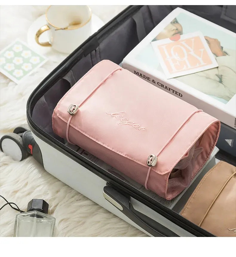 Abnehmbare Kosmetiktasche, tragbar, große Kapazität, 4-in-1-Make-up-Taschen, tragbar, faltbar, Reise-Kosmetik-Aufbewahrungs-Kulturtasche