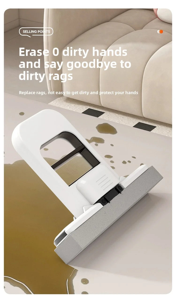 NEU Mini-Schwammmopp, freihändiger Waschmopp, tragbarer Mini-Mopp mit super saugfähigem Mopp für die Reinigung von Schreibtischböden, Badezimmern, Küchen, Glas und Autos