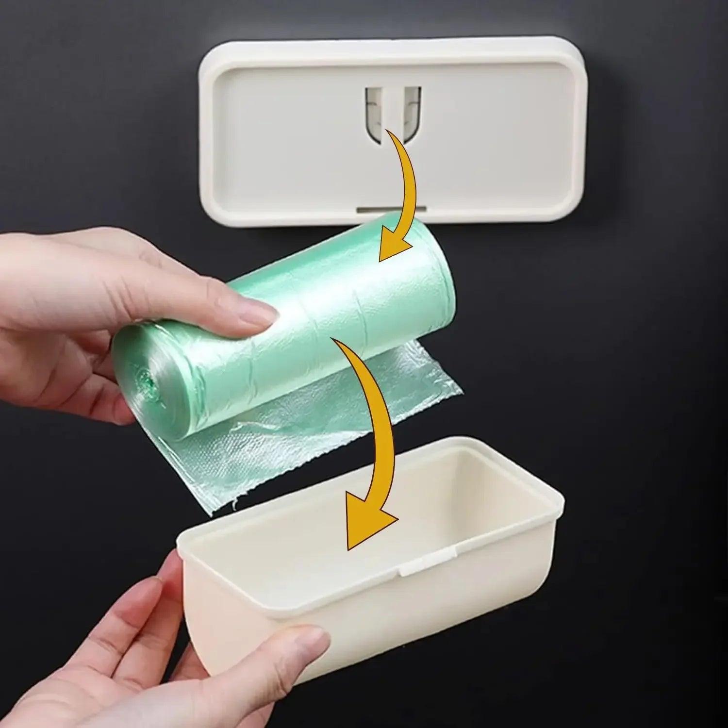 Aufbewahrungsbox für Einkaufstüten in der Küche, ausziehbarer Beutelspender