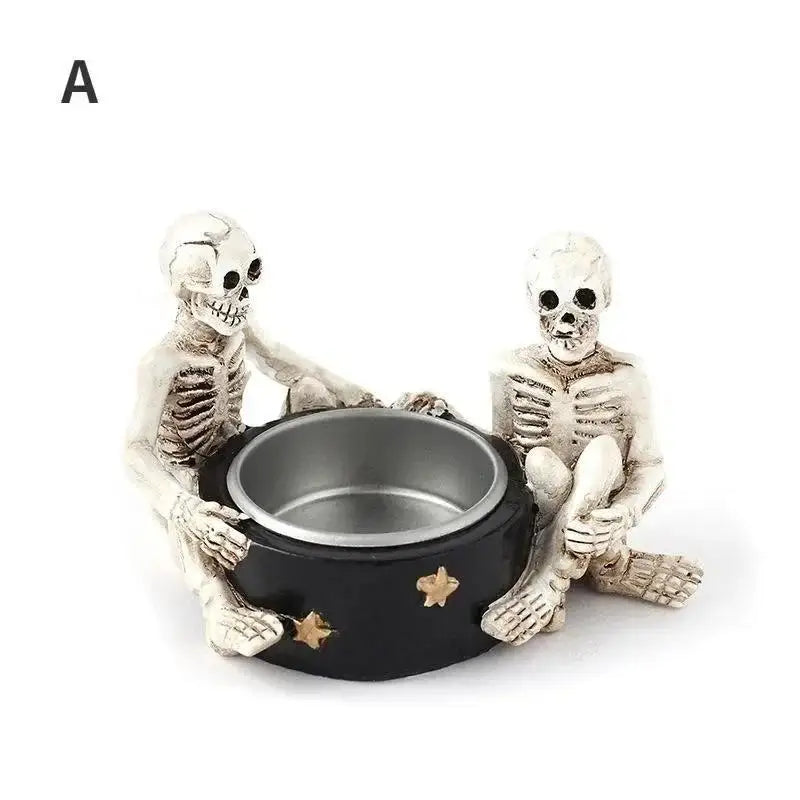 Halloween Totenkopf, Kerzenhalter, Retro Totenkopf Kerzenhalter, Teelampe Tasse, Home Halloween Party Dekoration, Halloween Desktop Decor
