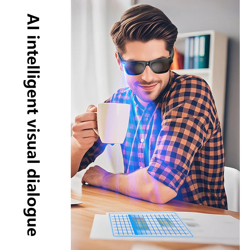 OPPO 2025 100 MP Kamera, intelligente KI-Brille, wasserdicht, Bluetooth, Anruf, Musik spielen, intelligente Brille, Bilder identifizieren, verwenden Sie ChatGPT