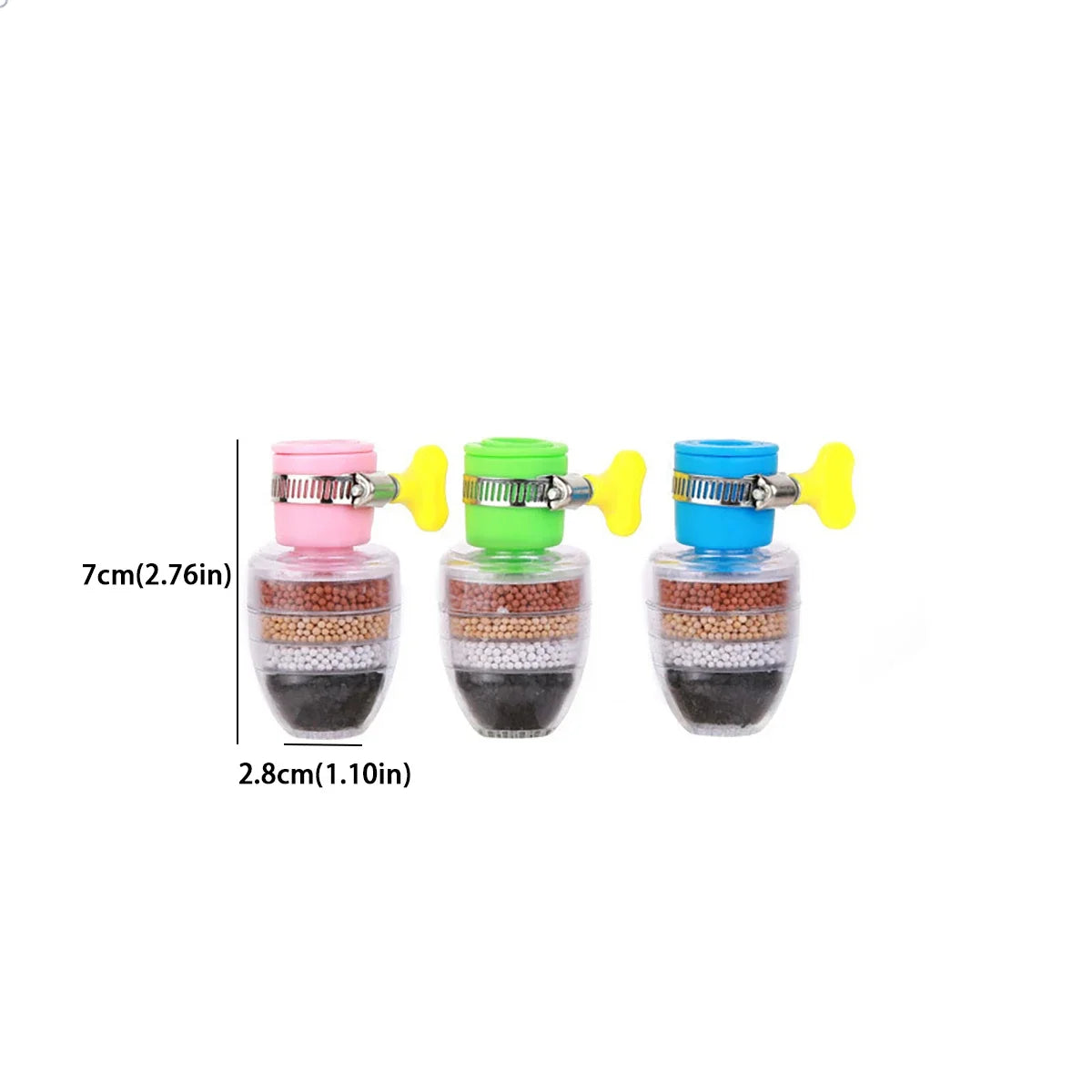 6-lagiger Wasserhahn-Wasserfilter, Wasserhahn-Reiniger 360 °   Drehbare Kokosnusskohle-Düse für Wasserhahn, Küche, Haushaltswasserfilter