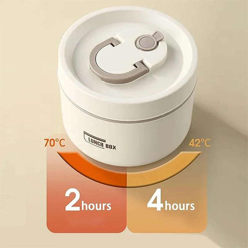 Tragbares, isoliertes Lunchbehälter-Set für Lebensmittel mit Thermo-Lunchbox, 3 separate stapelbare Lunchbehälter für Erwachsene und Kinder