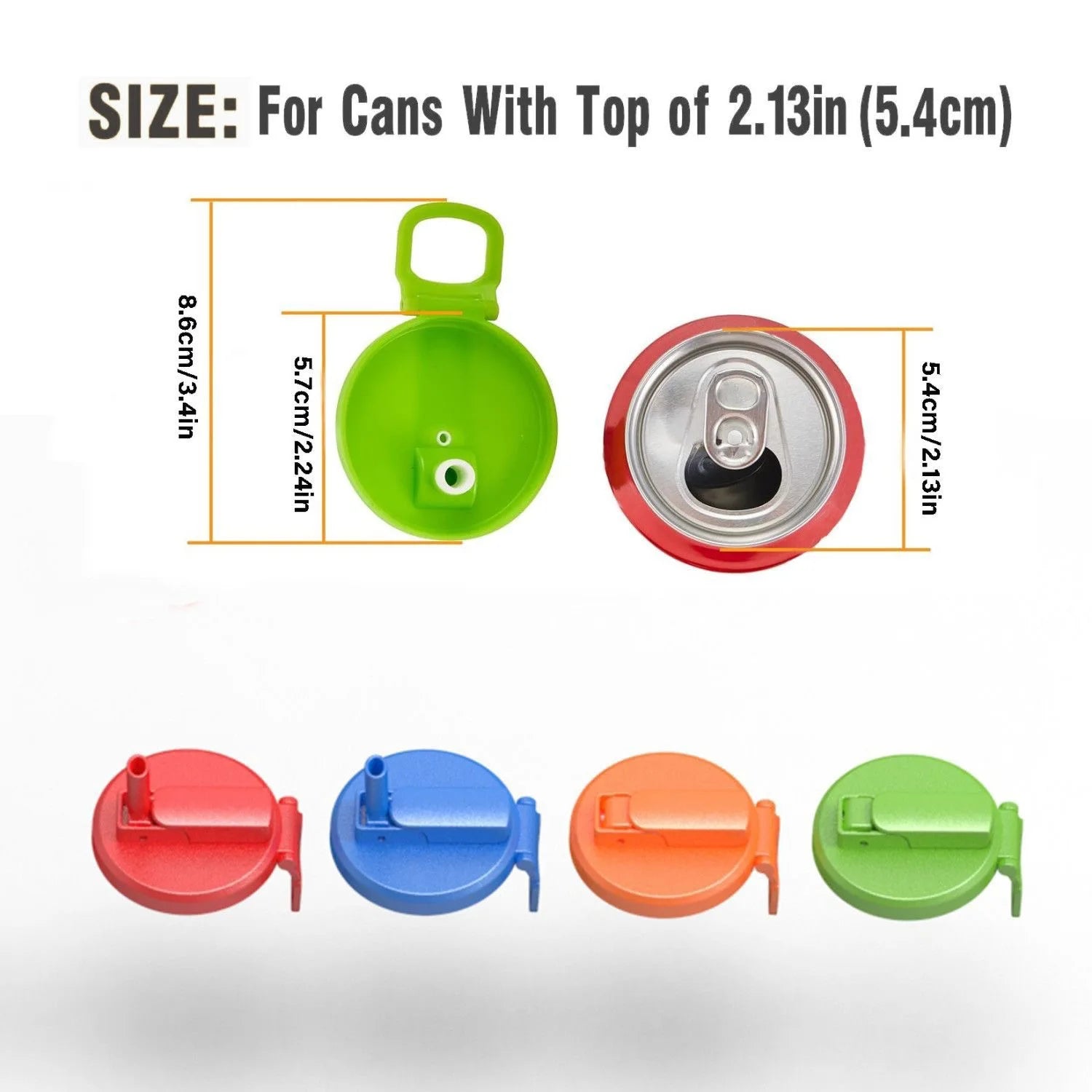 Multi-Color Beverage Can Opener Set with Protective Cover And Straw