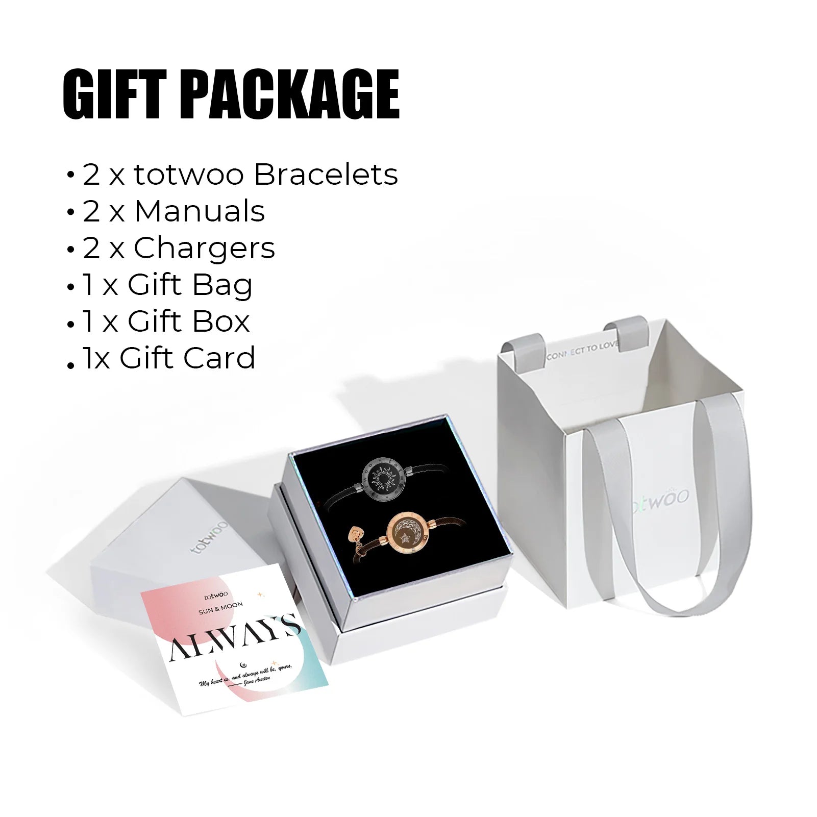 Totwoo Long Distance Touch Leuchtende und vibrierende Armbänder für Paare