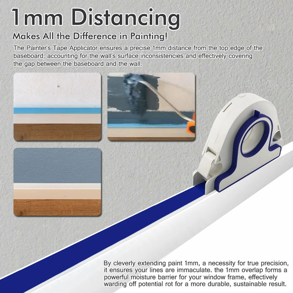 Maler-Klebebandabroller, Kantenschloss-Abdeckband-Applikator für präzises Malen, Weihnachts-DIY-Dekor auf Fenster, Türrahmen, Heimwerkzeug
