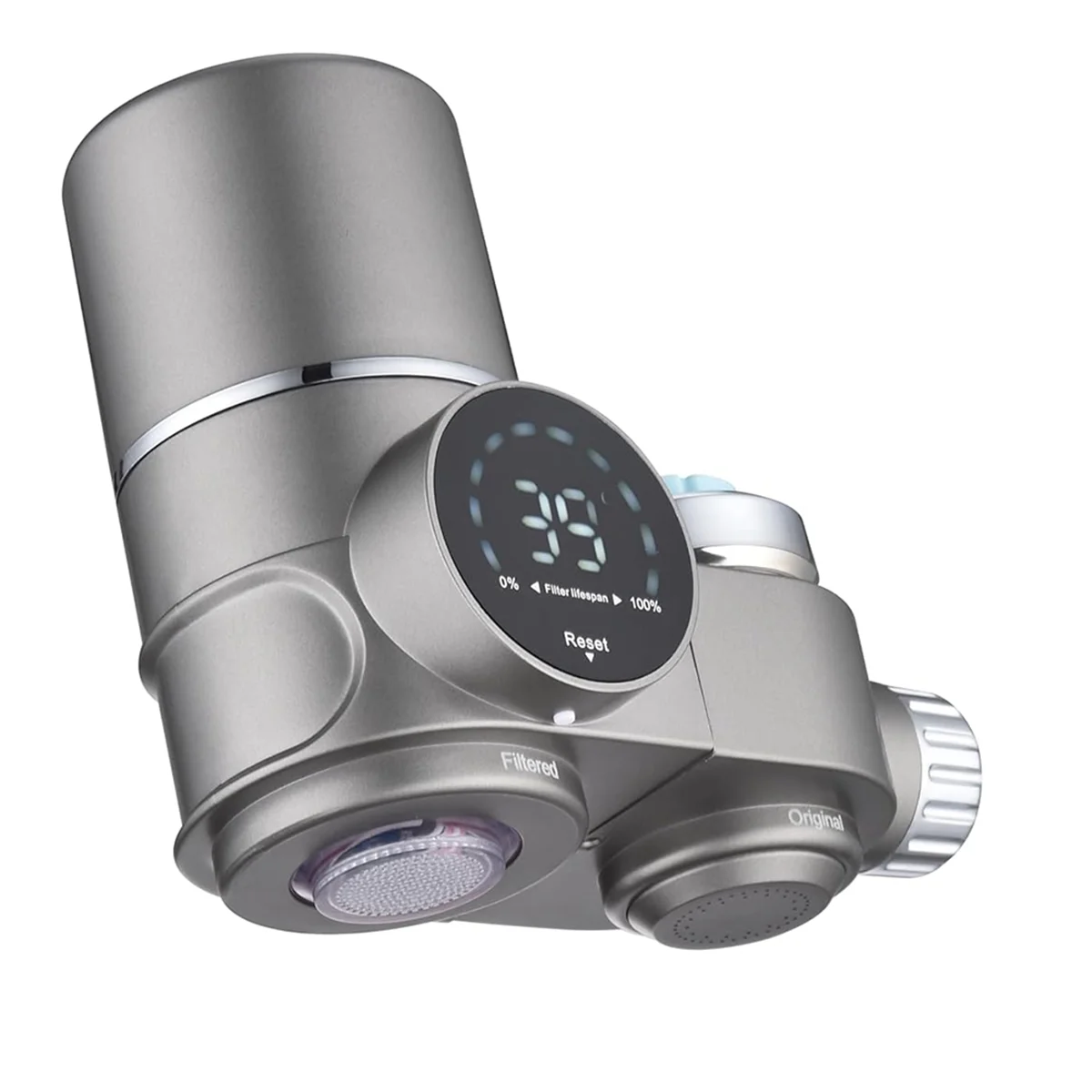 A42F Wasserhahn-Wasserfilter für Spüle, LED-Anzeige, Wasserreiniger für Wasserhahn, Wasserhahnmontage, Leitungswasserfiltersystem für die Küche