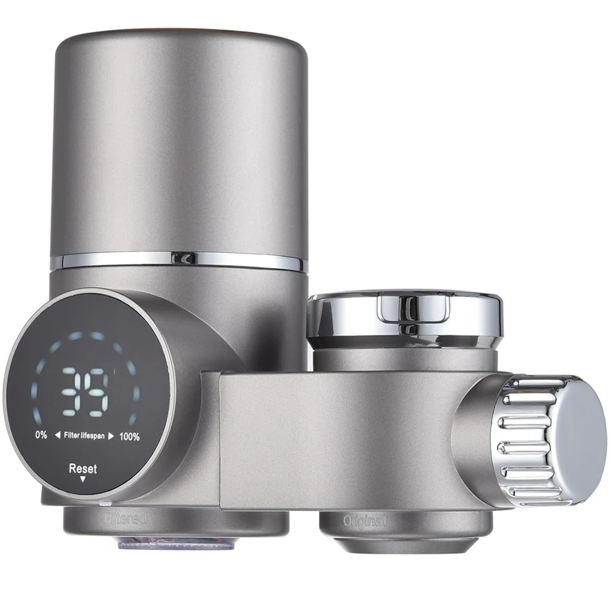A42F Wasserhahn-Wasserfilter für Spüle, LED-Anzeige, Wasserreiniger für Wasserhahn, Wasserhahnmontage, Leitungswasserfiltersystem für die Küche
