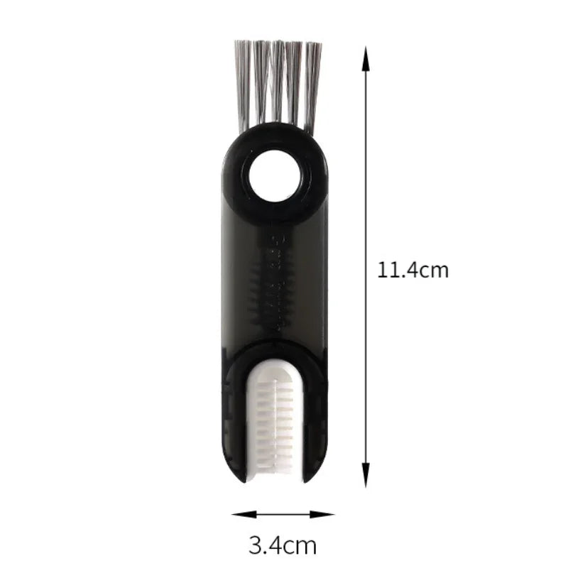 1 Stück Lamgool 3-in-1-Flaschenspalt-Reinigungsbürste, multifunktionale Bürste, Becher-Fugenreinigungswerkzeuge, Mini-Silikon-Becherhalter-Reiniger