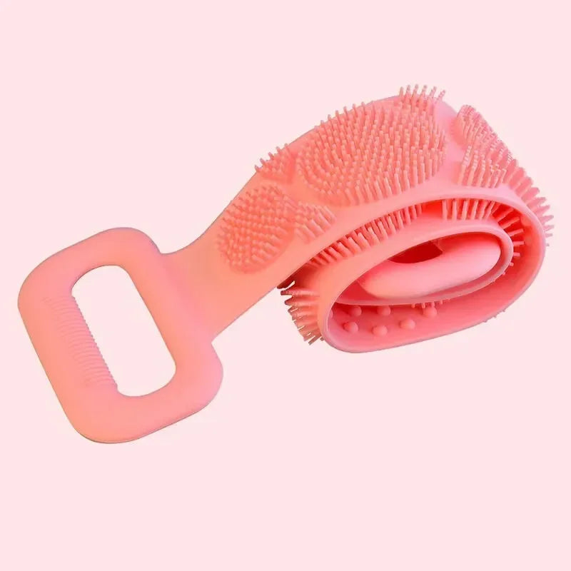 Silikon-Rückenwäscher für Duschbad, Körperbürste, Rückenwascher mit Griff für Männer und Frauen, Tiefenreinigung, Massage, Haut