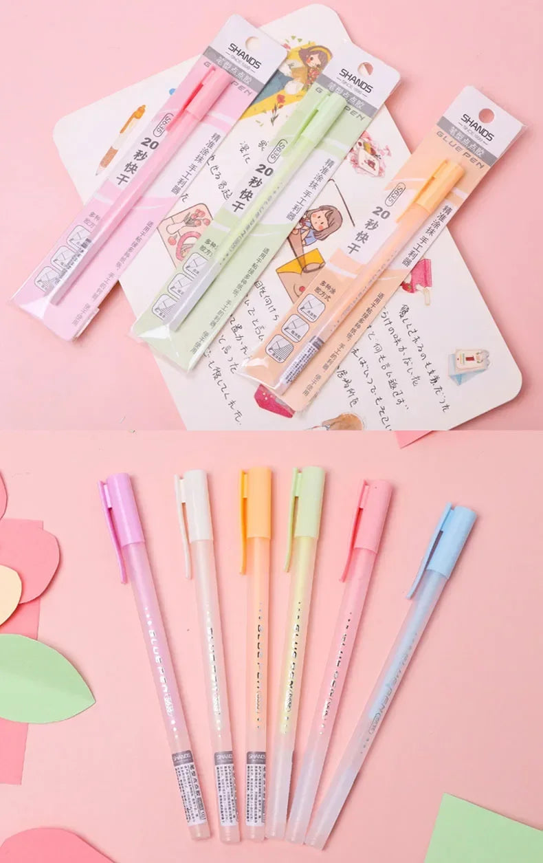 Candy Farbe Kleber Stift Handbuch Abgabe Stift Schnell Trocknend Dot Gule Stick DIY Hohe Viskosität Kleber Schule Büro Liefert