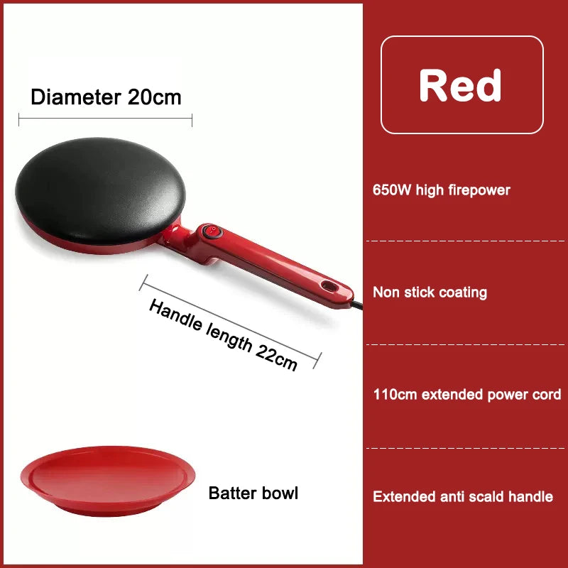 220 V Elektrische Crepe Maker Frühling Rollen Pfannkuchen Maschine Antihaft-Grillplatte Backform Kuchen Pizza Maker Leichte Lebensmittel BBQ Braten Pan