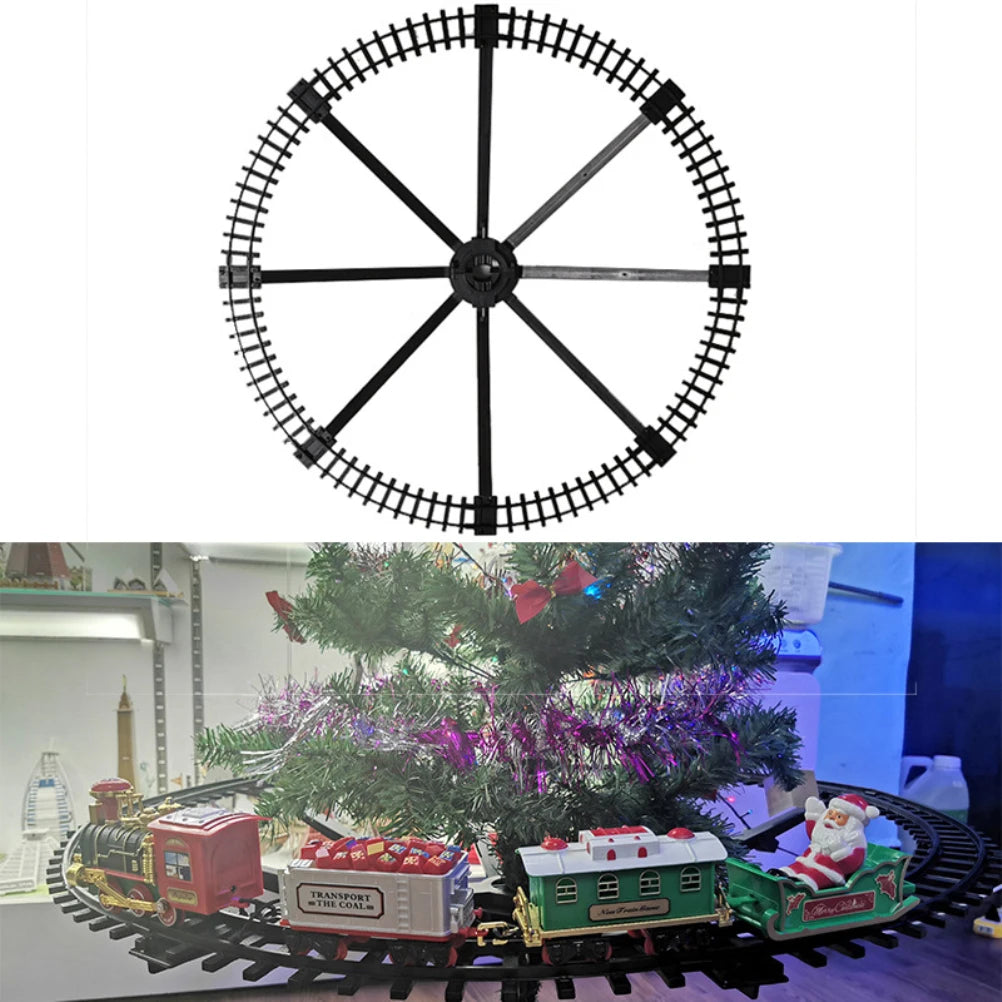 Weihnachtszug-Set mit Geräuschen und Lichtern, elektrisches Schienenauto-Spielzeug, Mini-Zug-Spielzeugset für Weihnachten und Heimdekoration