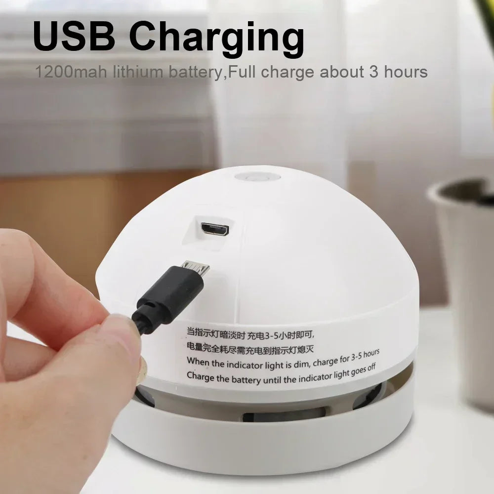 Mini-Staubsauger, tragbarer Schreibtisch-Tischstaubsauger, USB-Handheld-Tischkehrmaschine, Haar-Bleistift-Krümel-Reinigungswerkzeug, Staubsauger