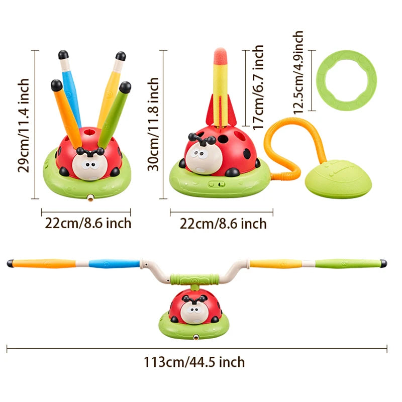 4 Arten Marienkäfer, Multifunktions-Trainingsgerät, Ferrule Jump Rocket Launcher, Spielzeug, Sport Unterhaltung, Spiel Outdoor Educational