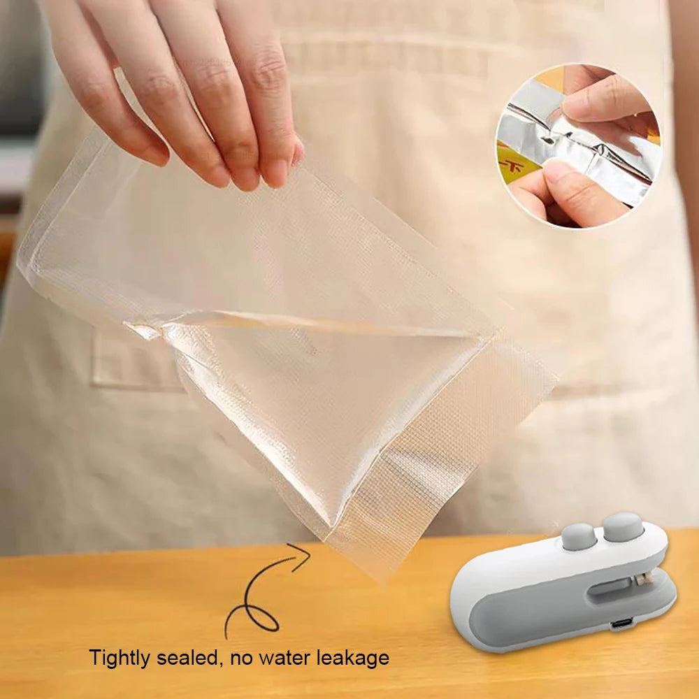 Mini-Heißbeutel-Versiegelungsmaschine, Paketversiegelungsbeutel, Kunststoff-Lebensmittelversiegelungsclip-Tasche, Handversiegelung, Lebensmittelverpackung, Heißsiegelgerät