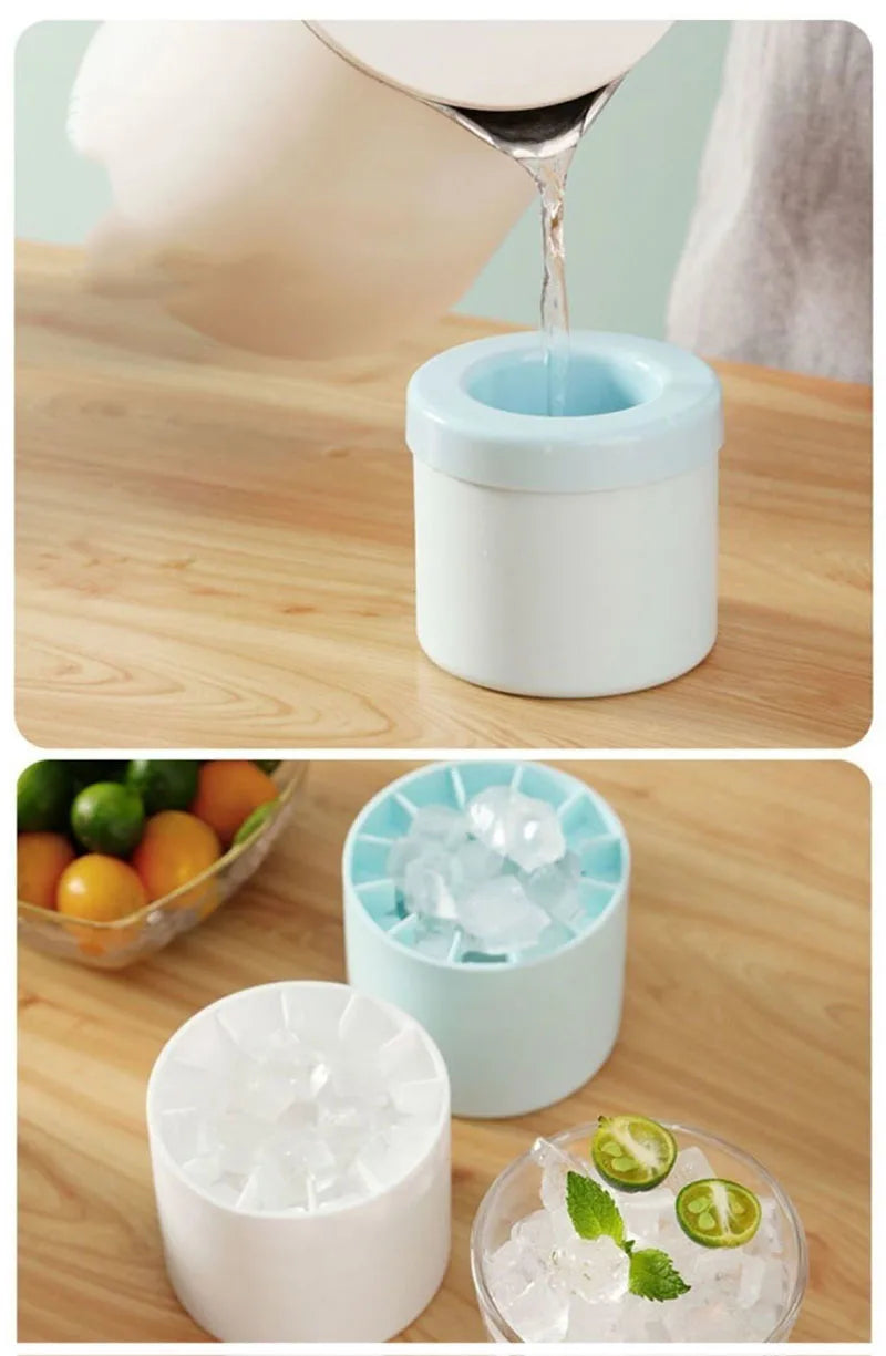 Silikon-Eiswürfelform, runder Eiskübel, Sommer, selbstgemacht, DIY, Kühlschrank, Einfrieren, Eismaschine, kreative Eiswürfelform, Barzubehör