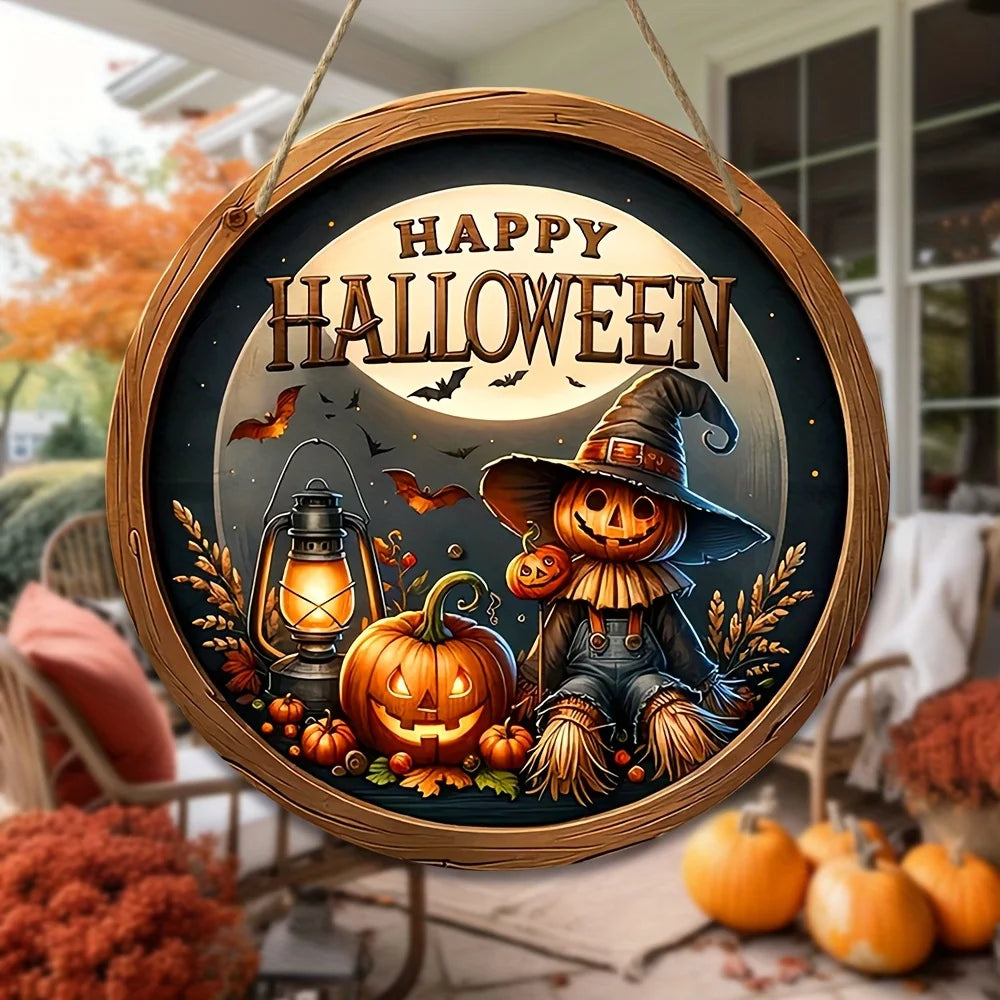 2D-Halloween-Party-Dekoration, Holzschild, Kürbis, Geist, Fledermaus, Trick oder Treat, Wandbehang, Schild für Haustür, Heimdekoration, Kindergeschenke