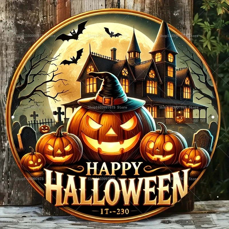 2D-Halloween-Party-Dekoration, Holzschild, Kürbis, Geist, Fledermaus, Trick oder Treat, Wandbehang, Schild für Haustür, Heimdekoration, Kindergeschenke