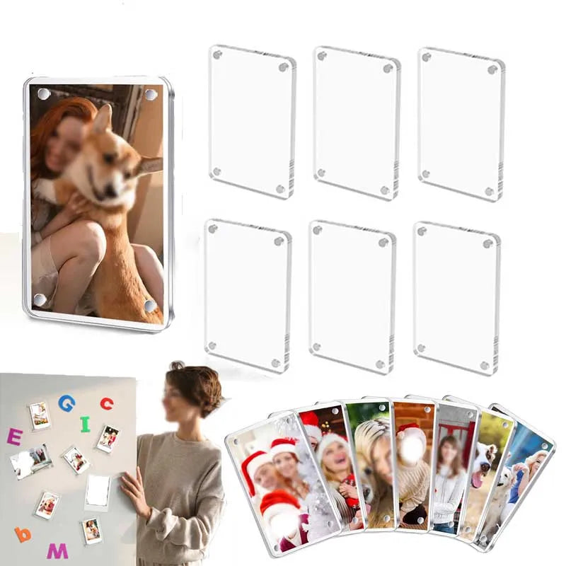 1/3/4 Zoll Acryl-Fotorahmen, Acryl-Kühlschrank-Bilderrahmen, Mehrzweck-Bilderrahmen für Haushaltsdekorationshalter