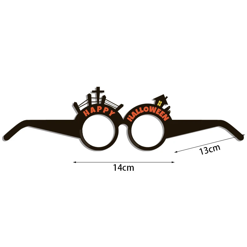 6/12 Stück Halloween-Thema-Party-Papiergläser, Kürbis,-Spinne-Fledermaus-Gläser, Cosplay-Foto-Requisiten, Halloween-Party-Dekoration
