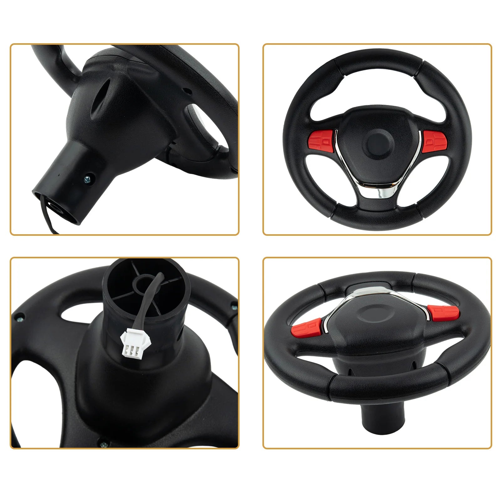 Für Elektrische Auto Lenkrad 1 stücke 1x Zubehör Für kinder Kunststoff/metall Praktische S2388/S2588/S9088 Nützlich