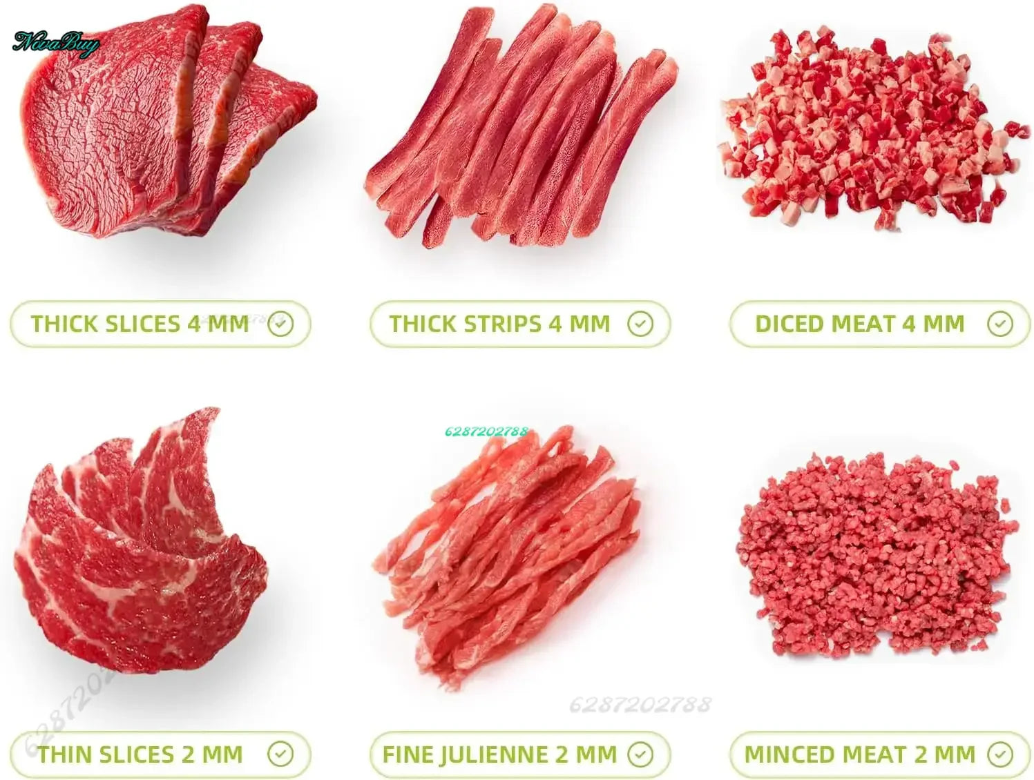 Fleischschneider, Hackmesser, Küchenmesserset zum Fleischschneiden, Zerkleinern, manueller Frischfleischschneider, Lebensmittelschneider für Rindfleisch