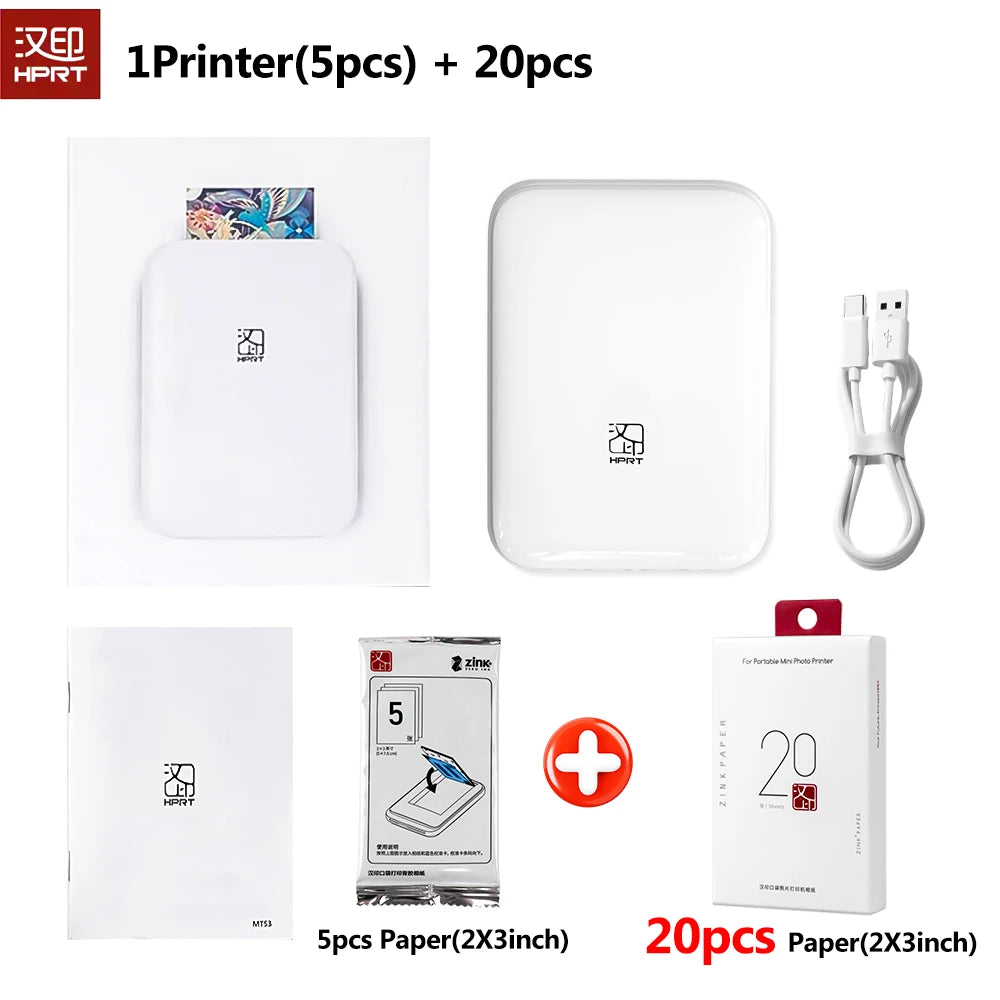 HPRT MT53 Farbfotodrucker, tragbarer Mini-Thermobilddrucker