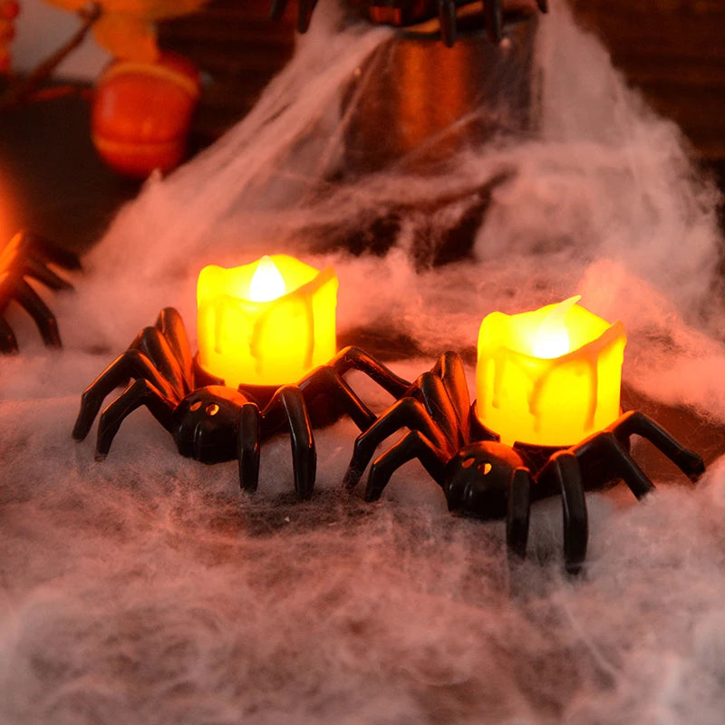 1 STÜCKE Halloween Dekorationen LED Kerze Licht, Kunststoff Spinne Kürbis Lampe, für Home Bar, Spukhaus Halloween Party Decor