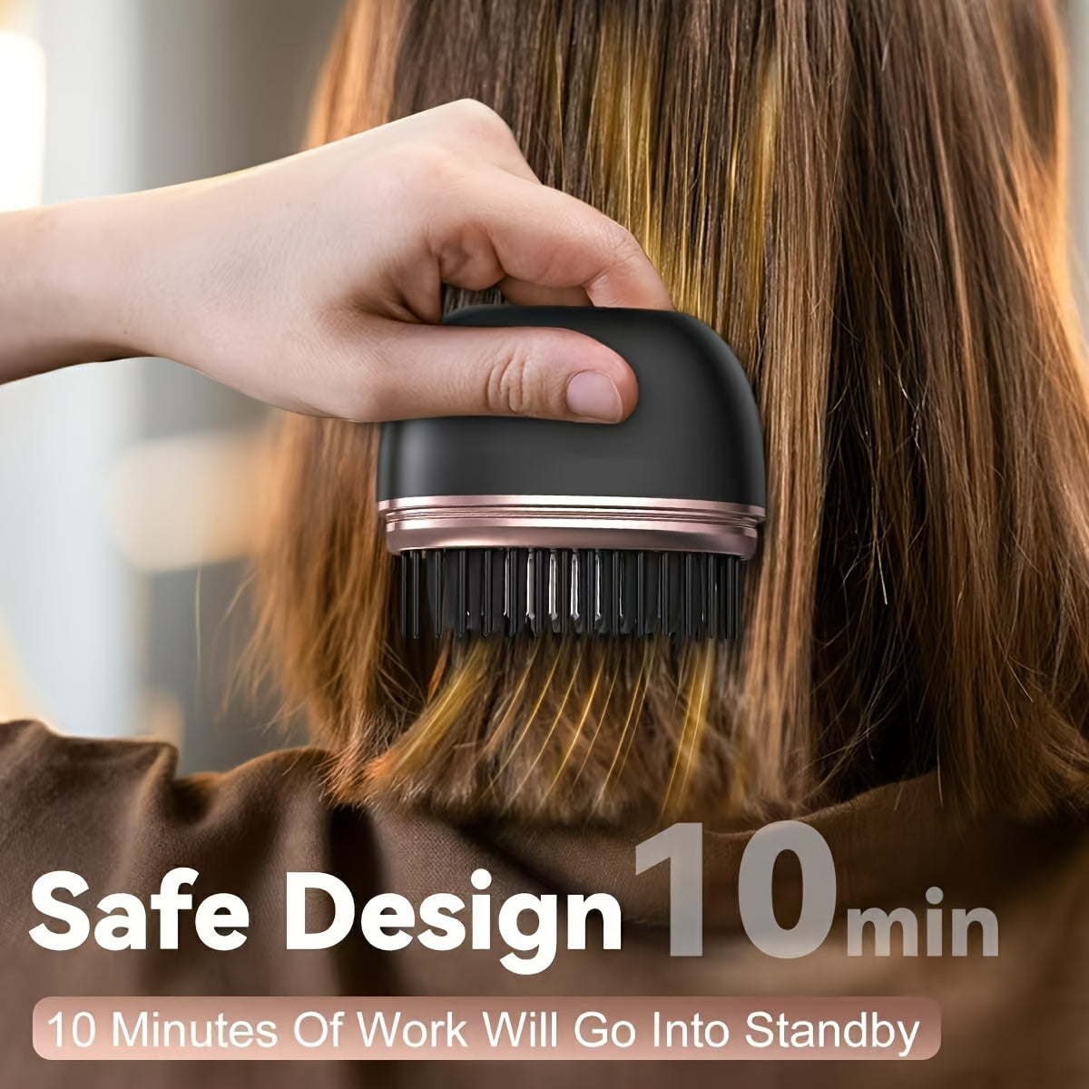 Mini-Haarglätterkamm ohne Kabel für Ponys – tragbar, wiederaufladbar über USB, Ein-Knopf-Bedienung, maximale Temperatur 200 °C/392 °F, ideal zum Stylen von kurzem Haar, Styling-Haar-Accessoire