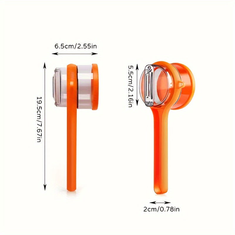 Compact Car Camping Peeler with Storage Container - Durable Thermoplastic Polyurethane, Ideal for RV Kitchen Use, Food-Safe, No Battery Needed, Camping Essentials | Compact Kitchen Tool | Durable Construction, Vegetable Peele