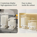 Großer, luftdichter Lebensmittelbehälter, Reisspender mit Messbecher, 11,34 kg Lebensmittelbehälter, feuchtigkeitsbeständiger, luftdichter Reisbehälter für den Haushalt, Reistank, Mehlbehälter