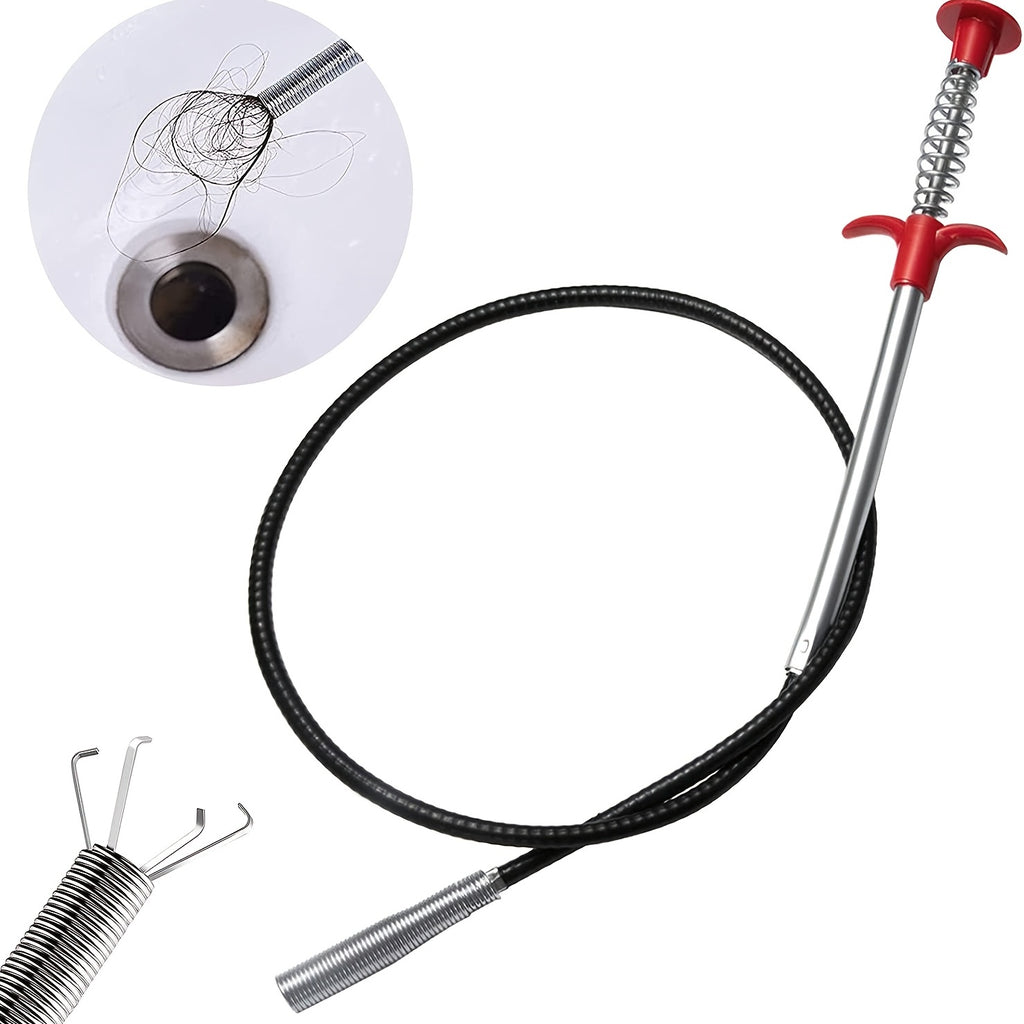 1 Stück flexibles Abflussreinigungswerkzeug – Abflussreiniger für Küchenspülen, Badewannen, Toiletten und Rohre, leichtes Abflussreinigungsgerät, benutzerfreundlicher Rohrreiniger | Flexibles Schlangendesign | Flexibles Greifwerkzeug