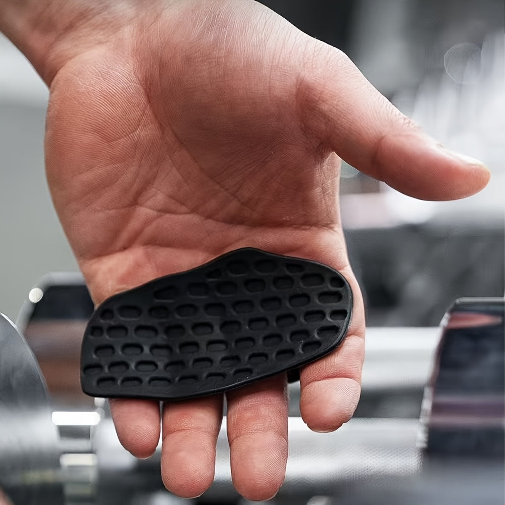 2 Stück rutschfeste Griffpolster aus Silikon fürs Fitnessstudio – Ergonomische Handschützer mit hochdichtem, strukturiertem Design für Gewichtheben, Kniebeugen, Hanteln