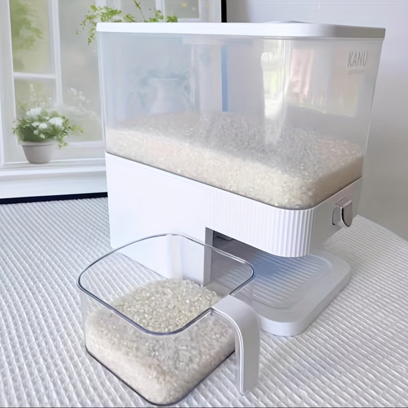 Großer, luftdichter Lebensmittelbehälter, Reisspender mit Messbecher, 11,34 kg Lebensmittelbehälter, feuchtigkeitsbeständiger, luftdichter Reisbehälter für den Haushalt, Reistank, Mehlbehälter