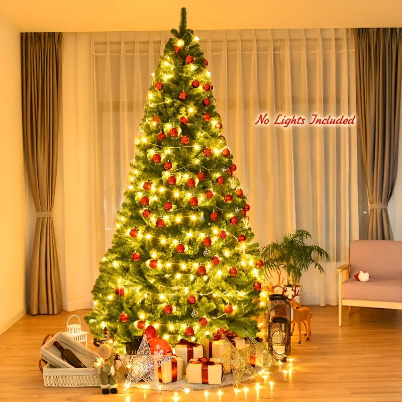 1pc Christmas Green Artificial Tree with Foldable Base, Dense and Sturdy Branches, High Load Capacity, Easy to Assemble, 5 Sizes Available, Suitable for Indoor/Outdoor Use – Perfect Holiday Decoration Gift for Home, School,