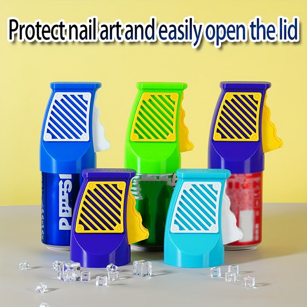 Tragbarer, manueller Dosenöffner mit ergonomischem Griff und Klingen – robuste ABS-Konstruktion, kompaktes und leichtes Design für Bier, Limonade, Erfrischungsgetränke, Camping und Reisen – griffiger Griff, stabile Konstruktion, ideal für Zuhausee