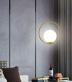 Moderne Led Hängen Lampe Minimalismus Metall Anhänger Lichter Glas Runde Glas Ball Nacht Beleuchtung Wohnzimmer Küche Nordic Deco