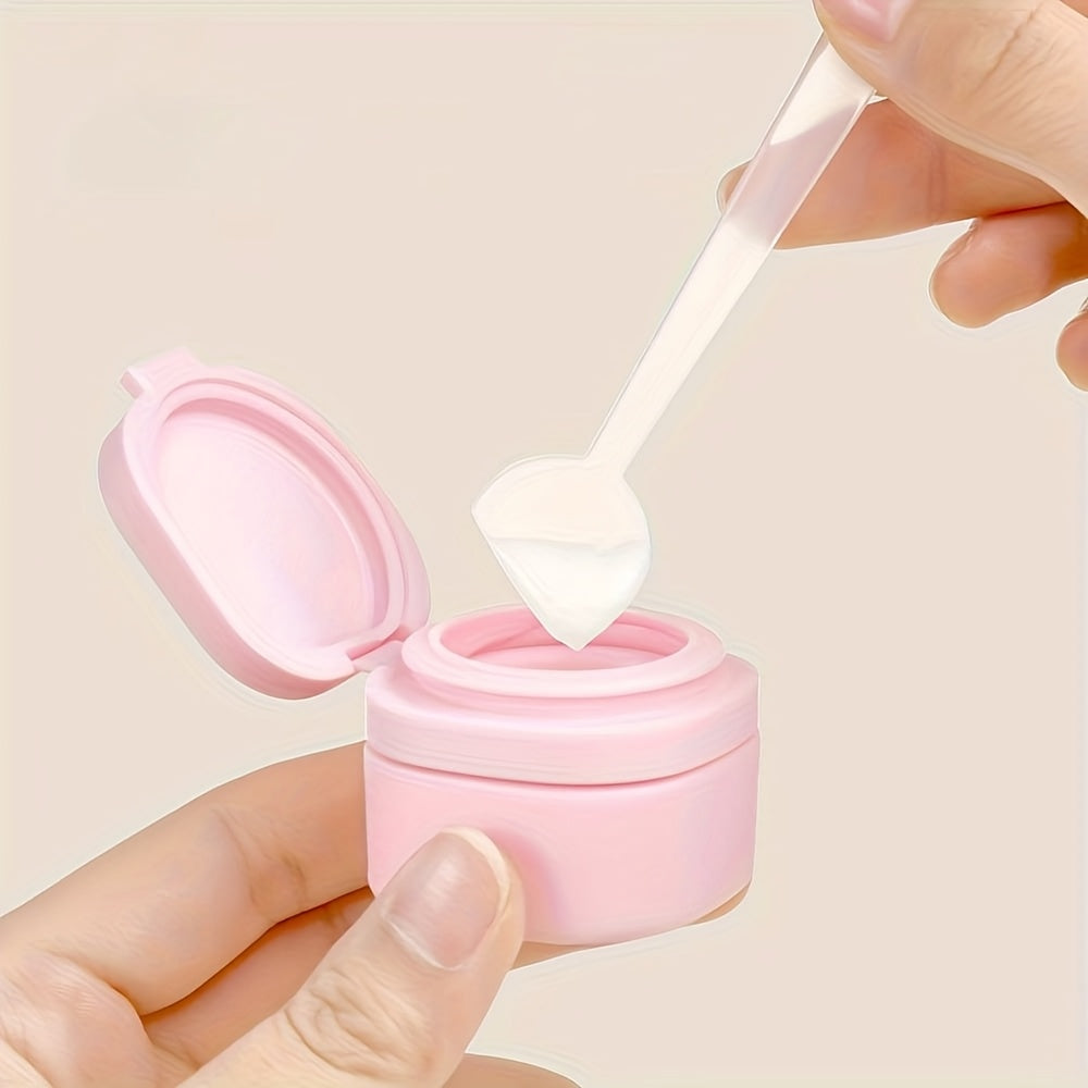 5-teiliges Reiseflaschen-Set mit Löffel und Etikettenaufklebern für Shampoo, Spülung, Lotion und Reinigungsmittel – Unverzichtbar für Fitnessstudio und Reisen