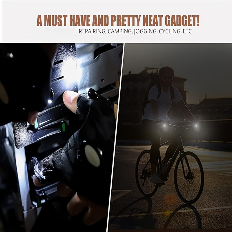 LED-Handschuh-Taschenlampe für Männer – Einzigartiges und cooles Gadget, Fingerlampe für Outdoor-Aktivitäten wie Reparaturen und Camping, freihändige Lampe