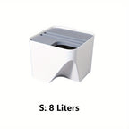 1 stapelbarer Mülleimer mit Deckel, einfacher Küchenabfalleimer, Toiletten- und Haushalts-Papierkorb aus Kunststoff für Wohnzimmer, Küche, Bad, Schlafzimmer und Büro