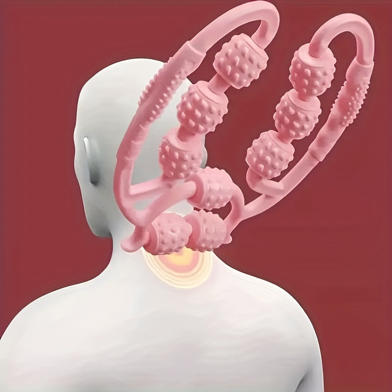 Manuelles Massagegerät mit 9 Rollen, Oberschenkel, Wade, Halswirbelsäule, Unisex, zur Lösung von Meridianverstopfungen und zur Körperreparatur