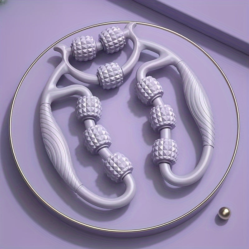 Manuelles Massagegerät mit 9 Rollen, Oberschenkel, Wade, Halswirbelsäule, Unisex, zur Lösung von Meridianverstopfungen und zur Körperreparatur