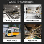 Edelstahl-Siebkorb zum Kochen: Ideal zum Abgießen von Nudeln, Braten und Zubereiten von Suppen – geeignet für alle Arten von Speisen.ktops