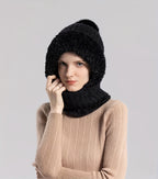 3-in-1 Wintermütze aus Fleece für Damen: Mütze, Gesichtsmaske und Halswärmer in einem – weiches Plüschfutter mit Ohrenklappen, elastischer Bund, ideal zum Skifahren, Radfahren und für Outdoor-Aktivitäten. Handwaschbar und kompakt zu verstauen.