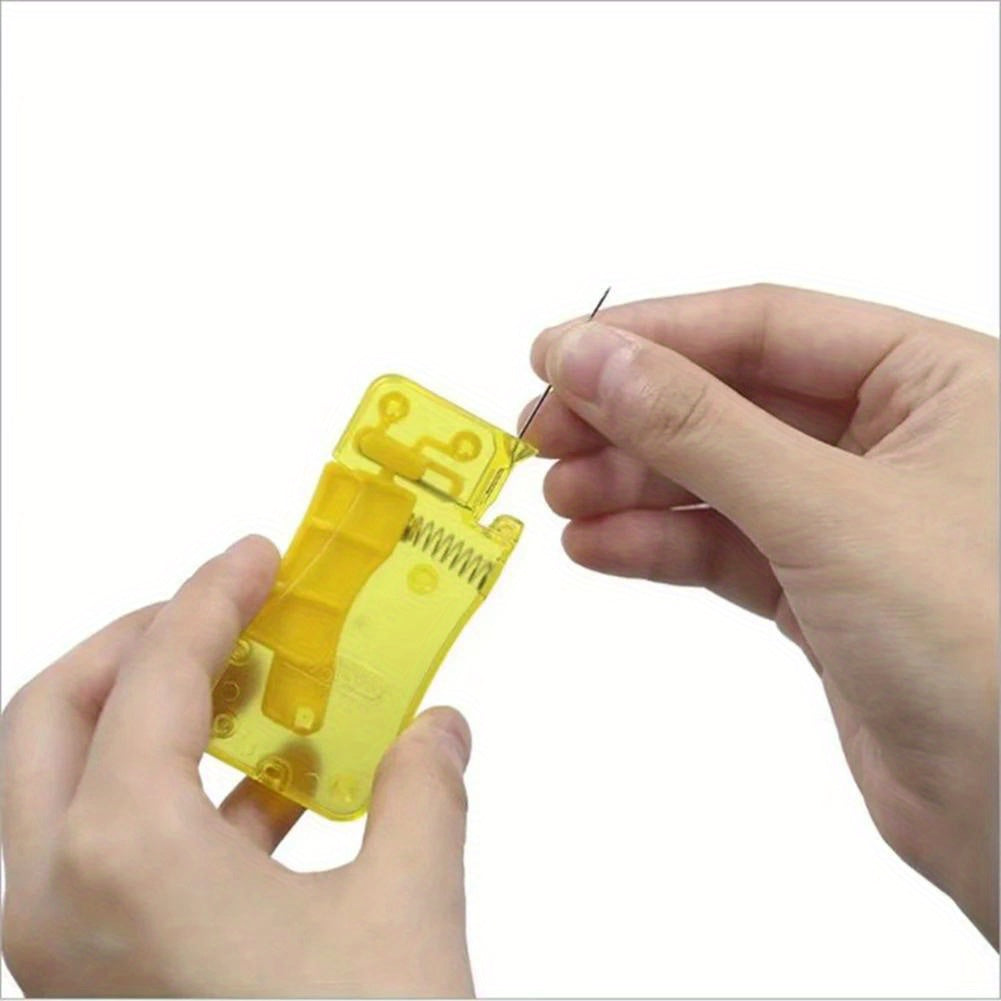 3-teiliges Set gelber Nadeleinfädler mit Federführung