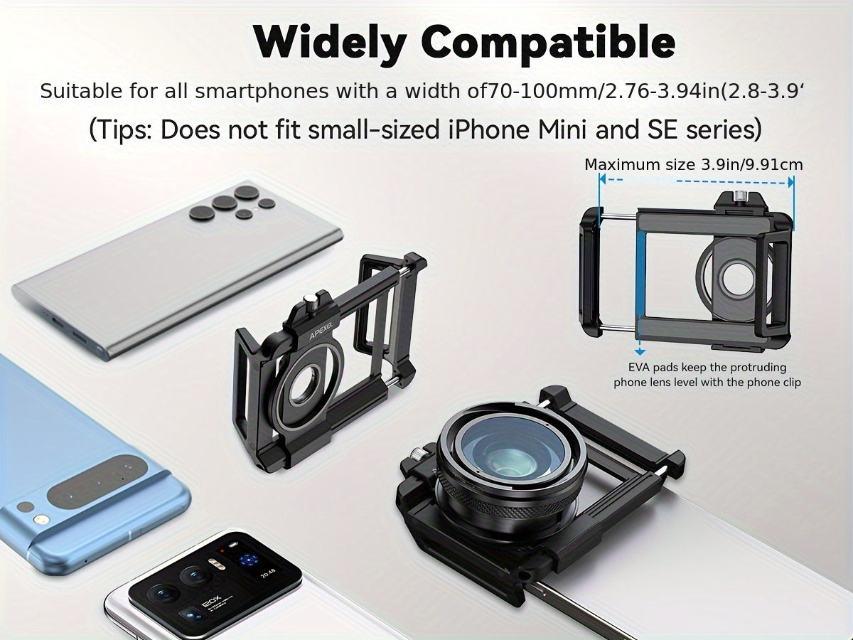 APEXEL 10-20x Zoom-Makroobjektiv-Set, Makrofotografie mit Smartphone und Universalclip für iPhone, Samsung, Xiaomi und die meisten anderen Smartphones